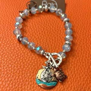 Silver and Blue Charm Bracelet